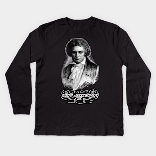 Ludw. v. Beethoven (White Variant) Kids Long Sleeve T-Shirt